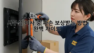 사무실 이사 중 파손? 보상받는 방법 완벽 가이드!