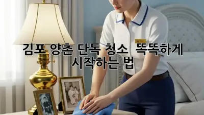 김포 양촌 단독 청소 🧹✨ 똑똑하게 시작하는 법